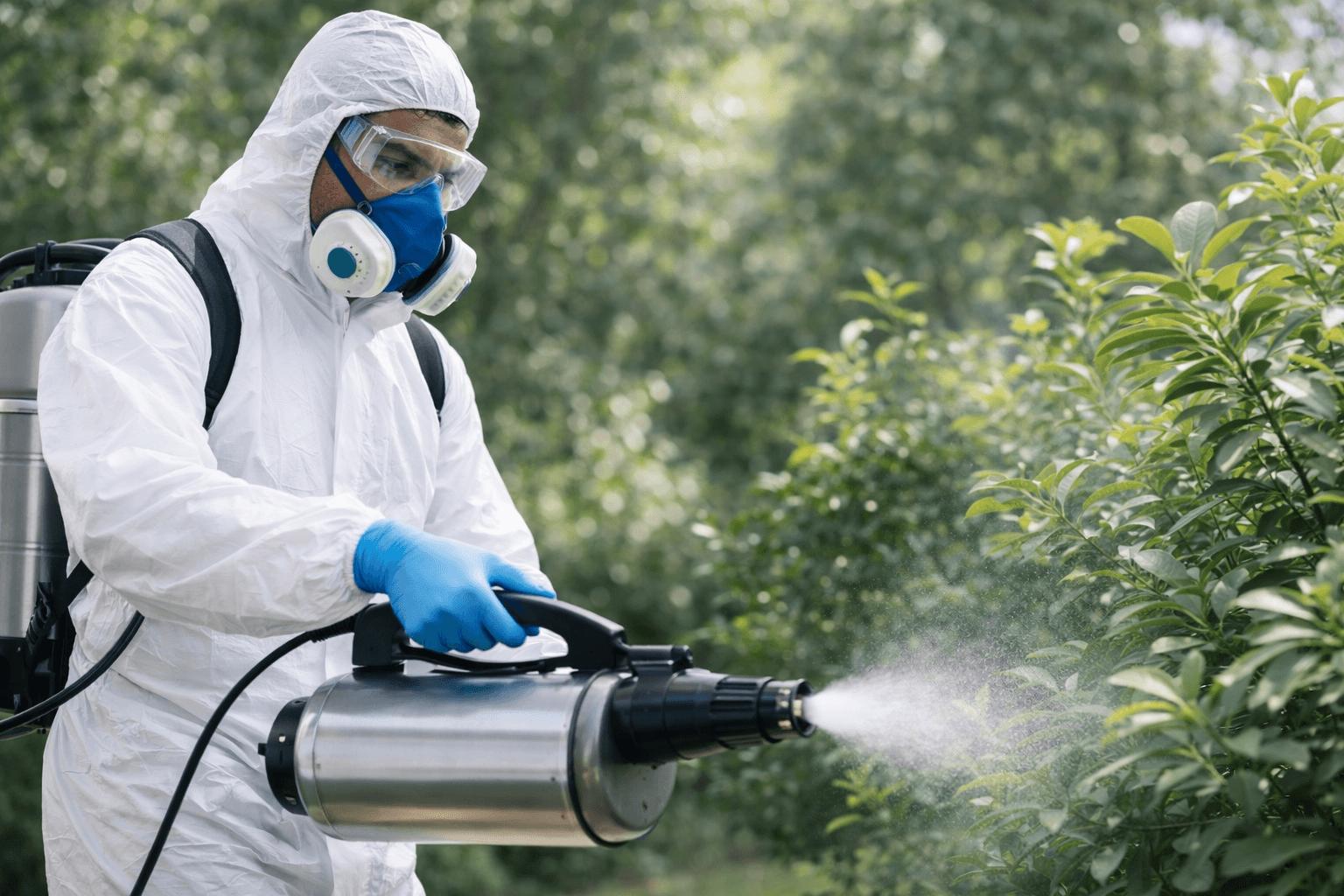 Residential fumigation service being prepared for a home interior